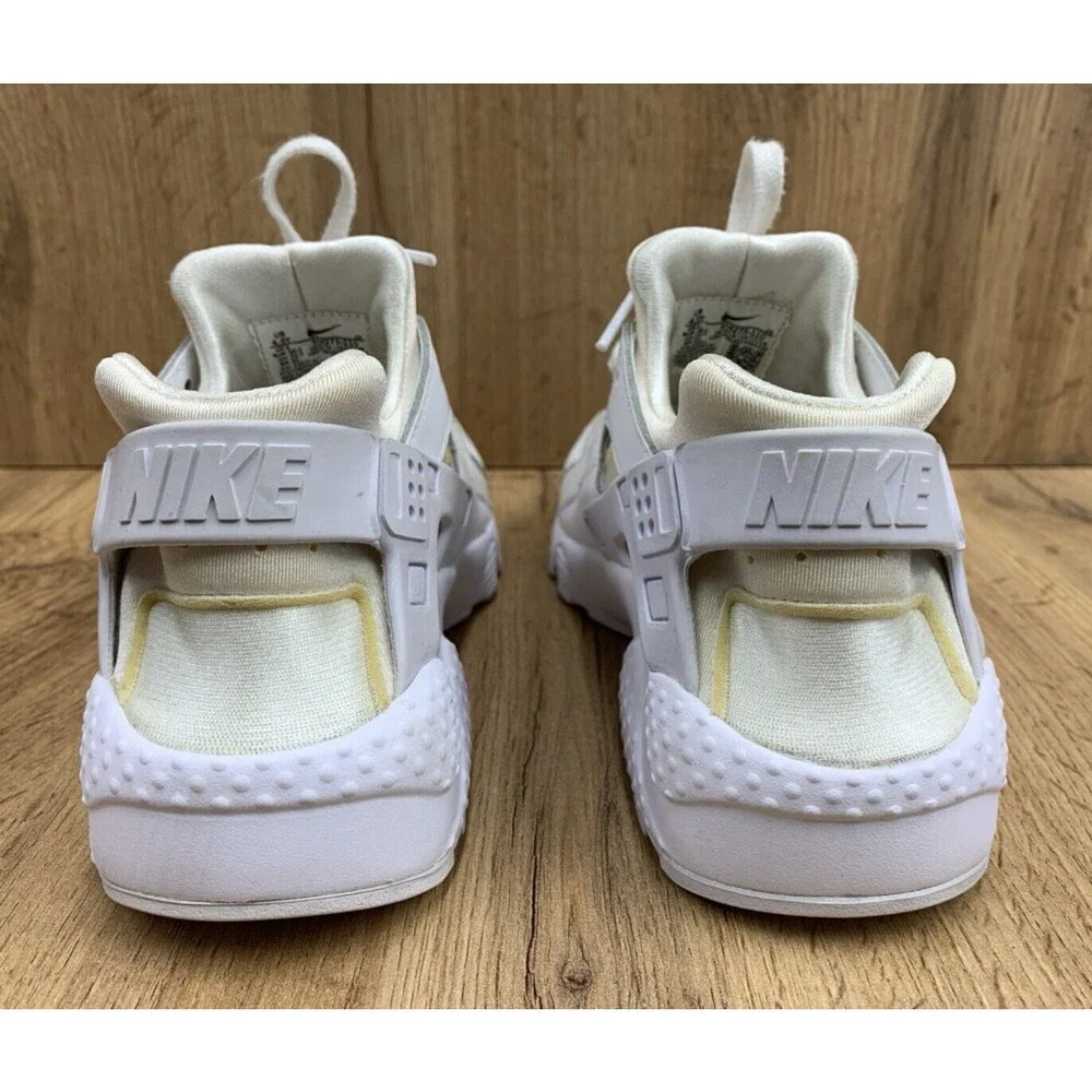 Nike Huarache Run Running Shoes Sneakers Boys Size 4.5Y White 654275-110